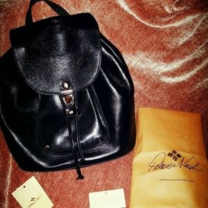 Patricia Nash black leather backpack
